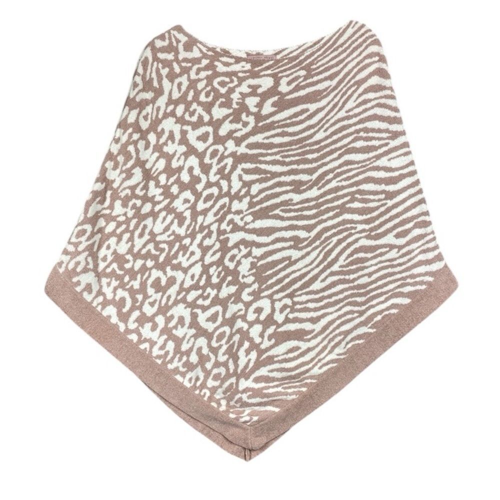 Barefoot Dreams Cozychic Ultra Lite Animal Print Ocean Breeze Poncho OS